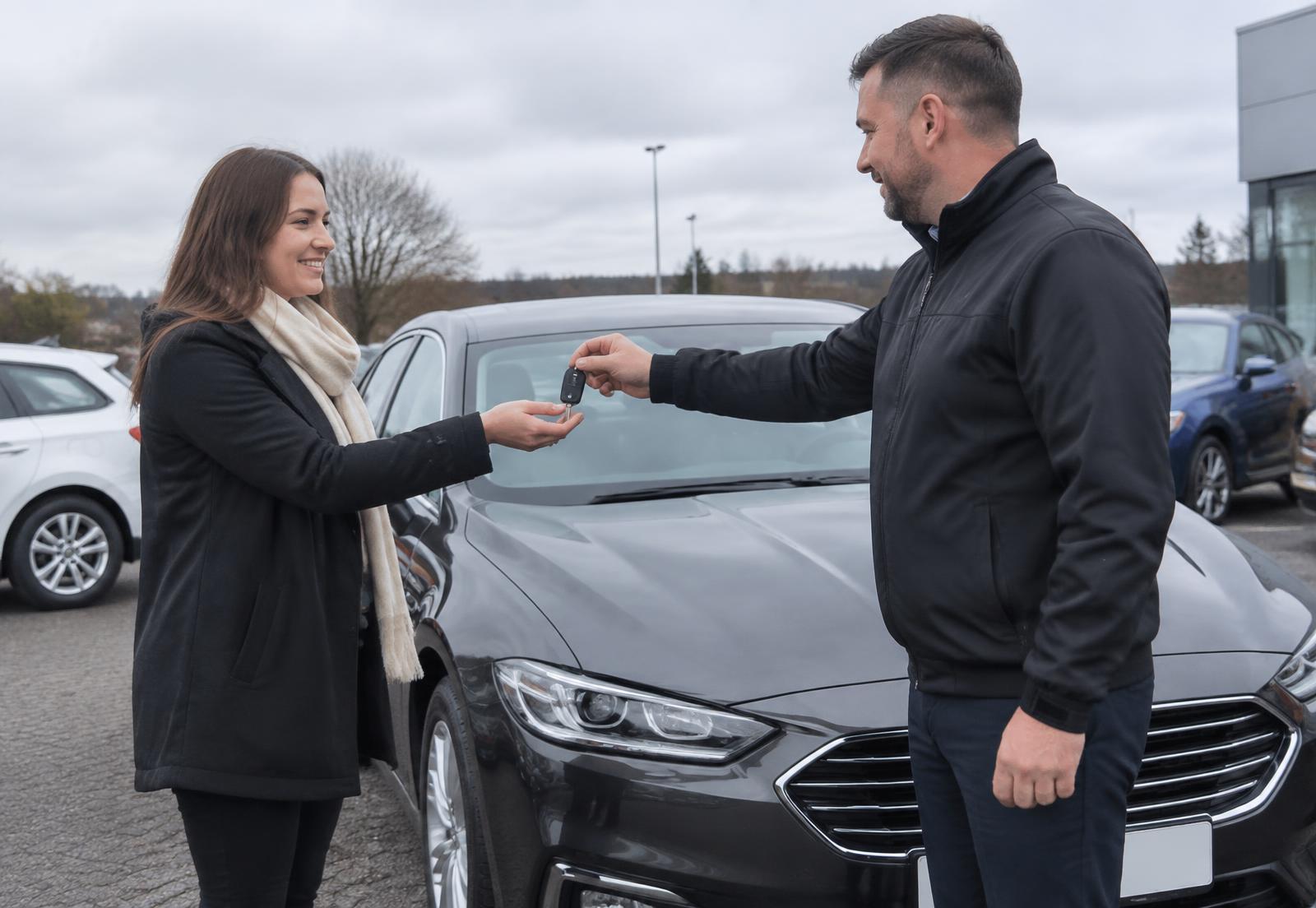 A premium unbranded replacement vehicle ready for handover
